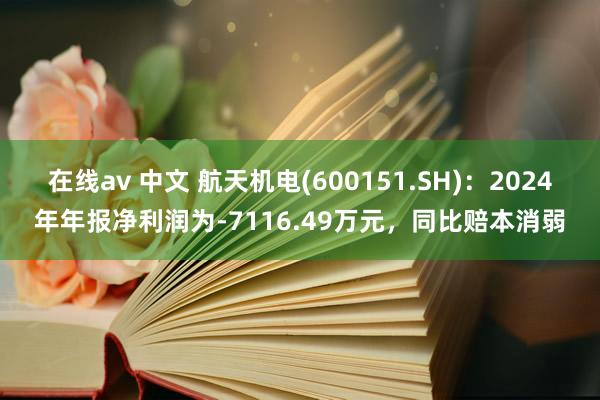 在线av 中文 航天机电(600151.SH)：2024年年报净利润为-7116.49万元，同比赔本消弱
