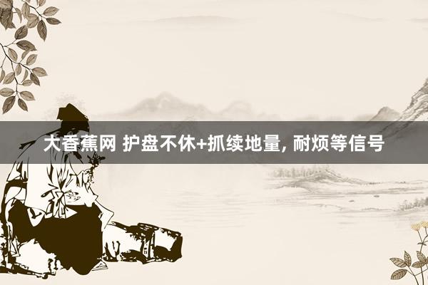 大香蕉网 护盘不休+抓续地量， 耐烦等信号