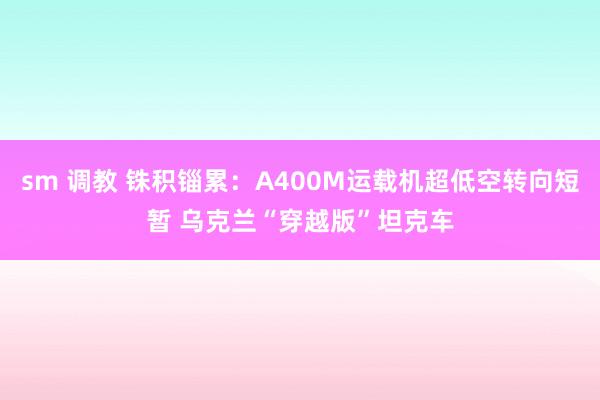sm 调教 铢积锱累：A400M运载机超低空转向短暂 乌克兰“穿越版”坦克车